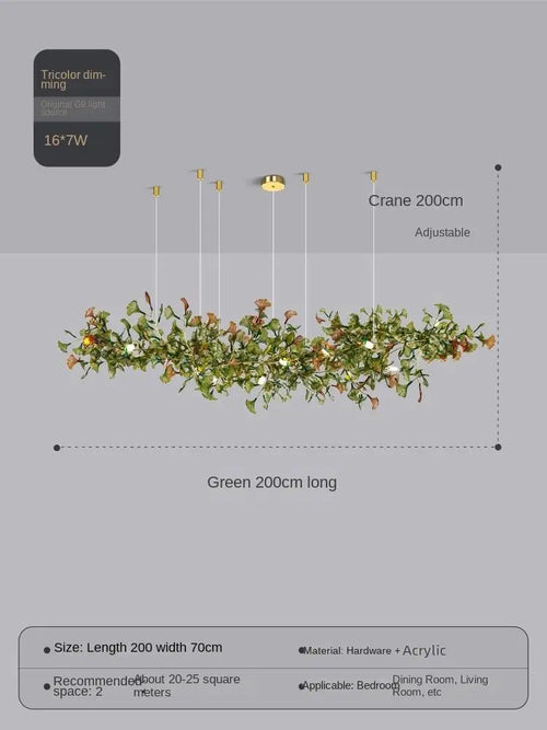suspension moderne en ginkgo en verre personnalisée pour un éclairage élégant - vue 12 sur 16