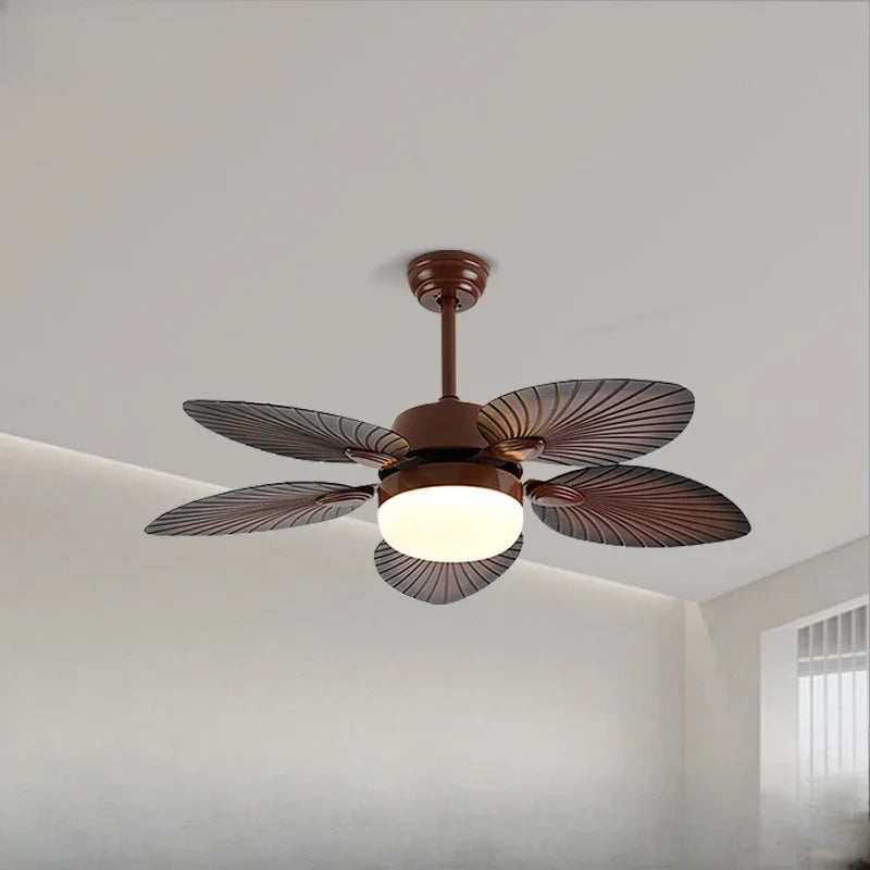 ventilateur de plafond industriel avec lampe japonaise rétro - vue 3 sur 7