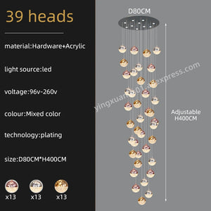 Modern acrylic ball chandelier for luxury indoor lighting