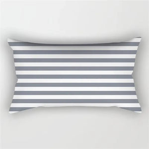 Decorative grey geometric patchwork cushion cover for bedroom