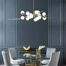 suspension LED design moderne en forme de boule de verre