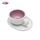 Tasse latte ceramique avec soucoupe style minimal 270ml