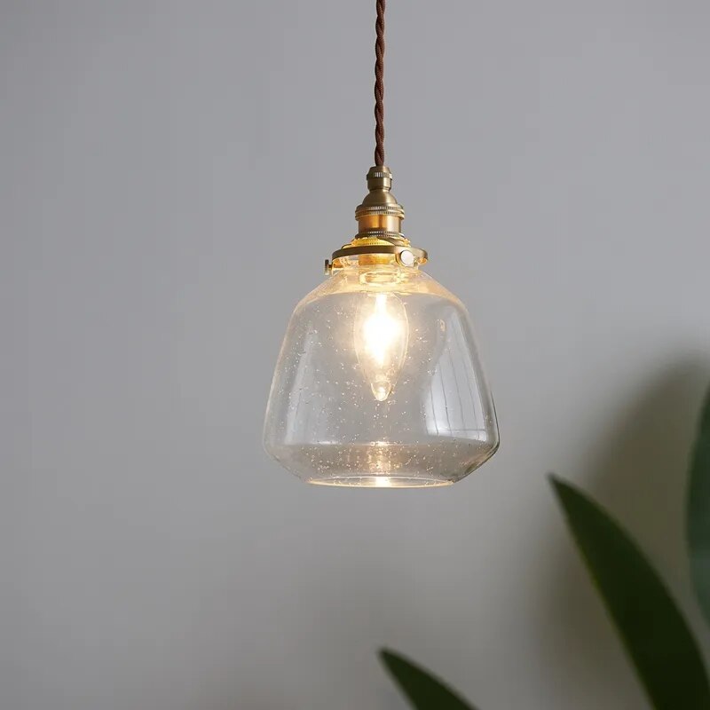 Suspension LED forme en verre mouillé - vue 5 sur 12