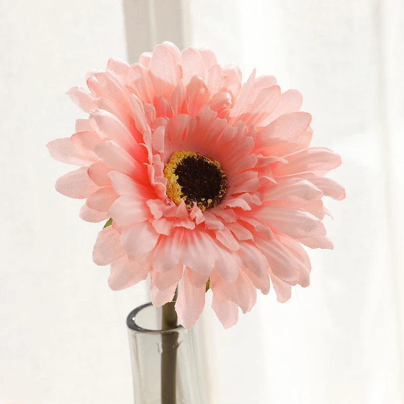 lot de têtes de fleurs artificielles gerbera pour décoration intérieure et extérieure - vue 10 sur 11