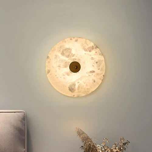 applique murale ronde led en marbre pour restaurant hôtel