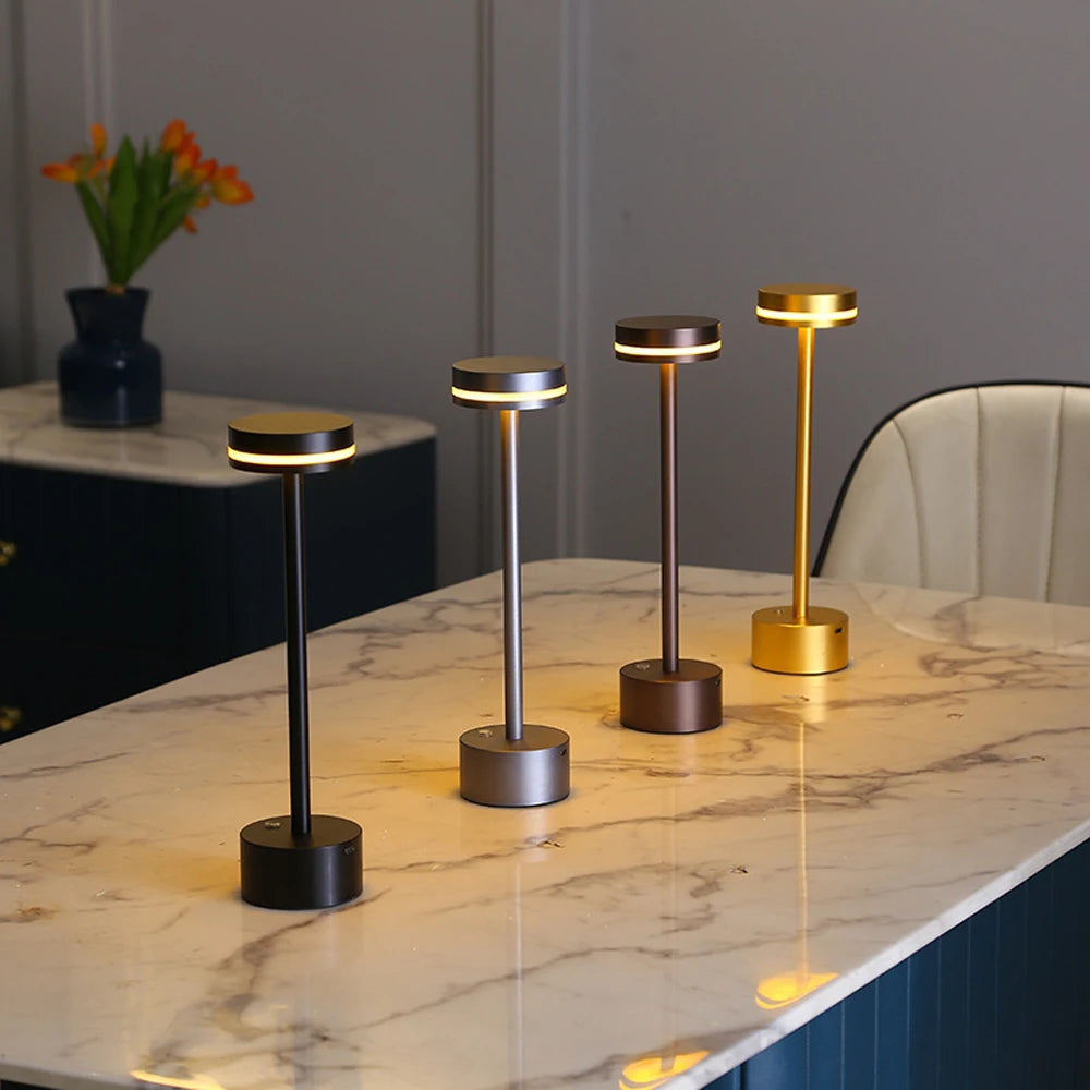 Lampe de Table pour chambre à coucher rechargeable LED interrupteur tactile lampe de bureau pour Restaurant lumières rechargeables USB-C lampe de Table de charge - vue 4 sur 12