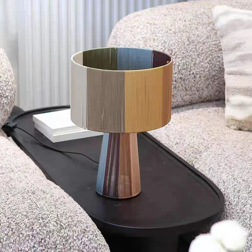 Bohemian handmade cotton rope table lamp - vue 5 sur 11