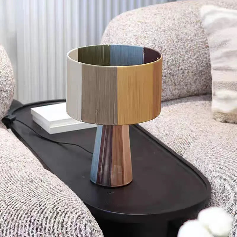 Bohemian handmade cotton rope table lamp - vue 4 sur 11