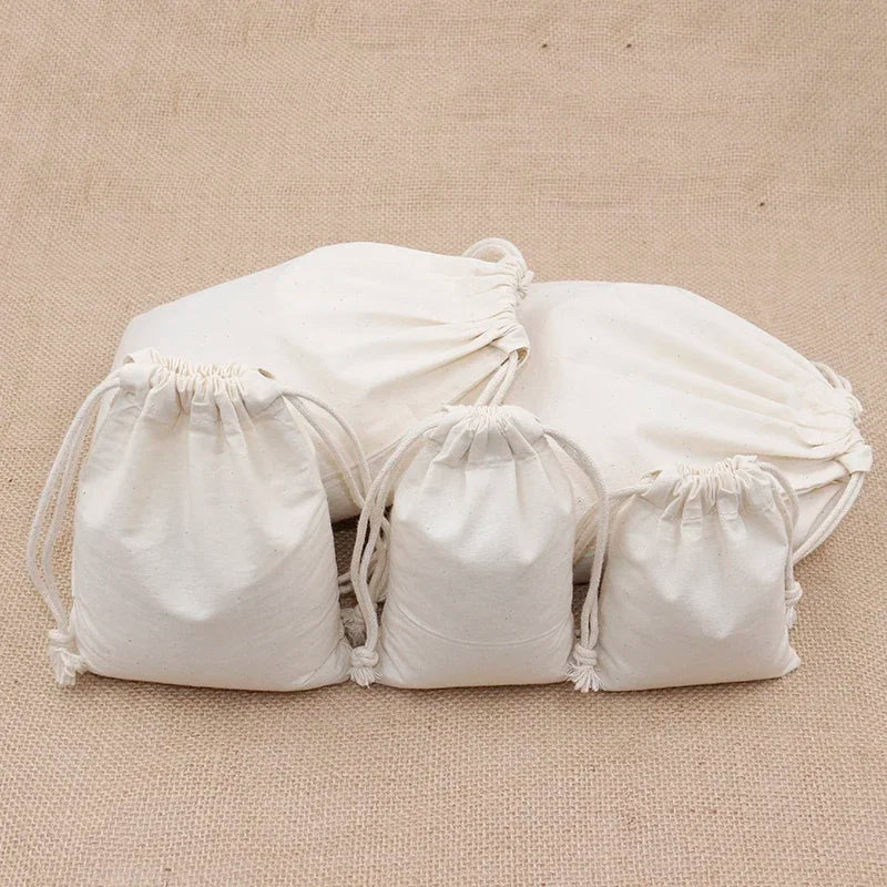 sac de rangement en coton avec cordon de serrage personnalisé 20 pièces