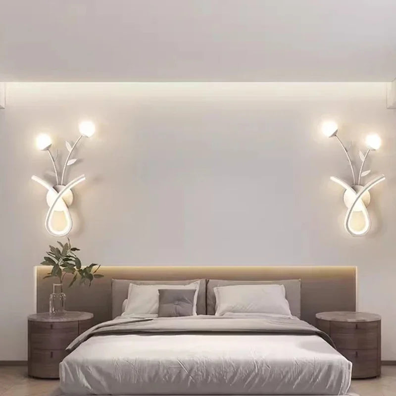applique murale led acrylique fleur déco - vue 5 sur 23