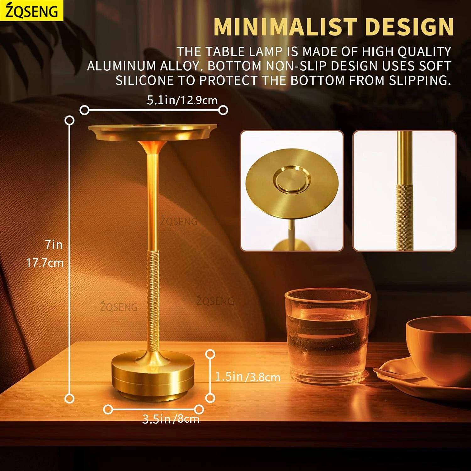lampe de bureau tactile rechargeable sans fil pour toutes occasions - vue 6 sur 11