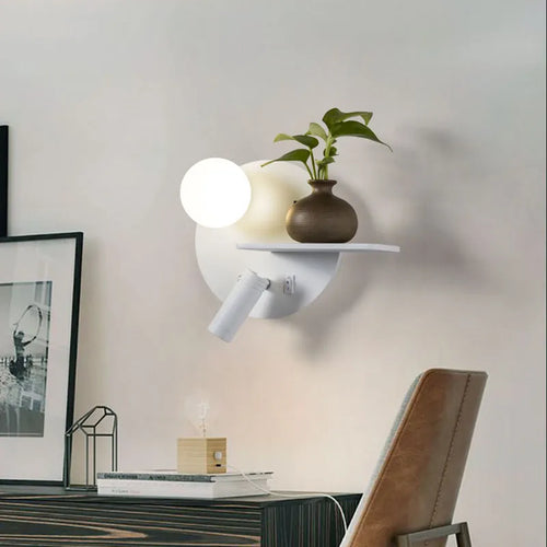 applique murale led avec chargement usb pour téléphone portable - vue 3 sur 10