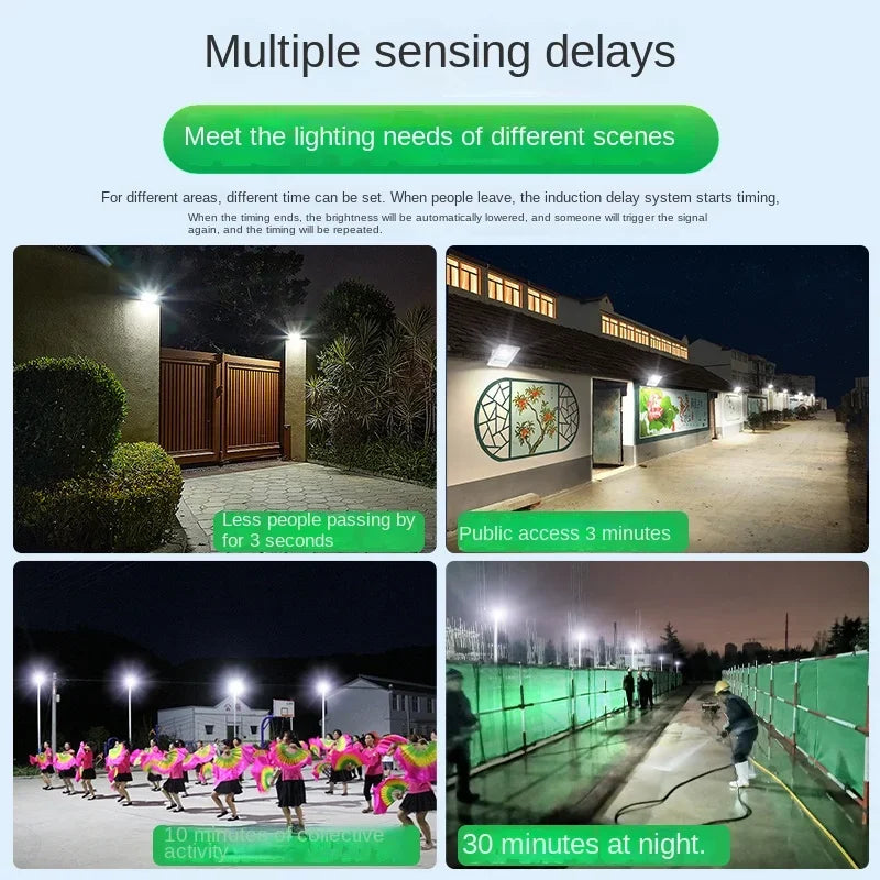 INTELAMP Solar Motion Sensor Floodlight with Remote Control, High Brightness 2500lm, 18000mAh, Suitable for Various Scenarios - vue 7 sur 7