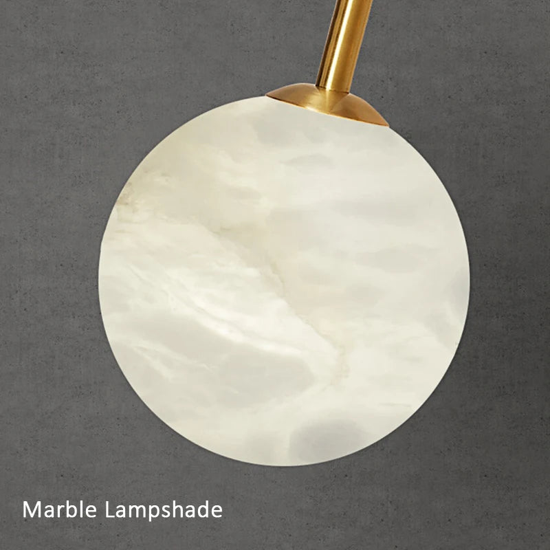 applique design scandinave moderne nordique marbre led - vue 7 sur 8