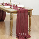 Chemin de table gaze coton rétro bohème mariage décoration