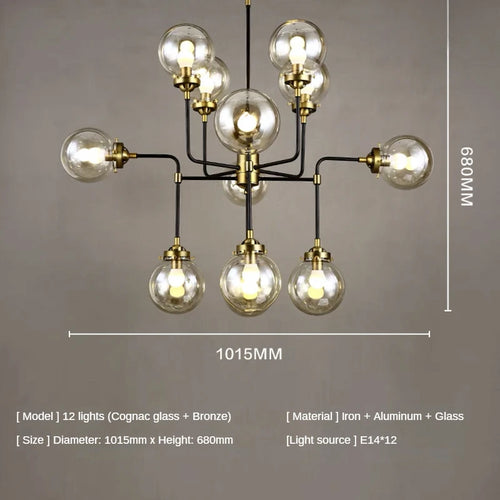 lustre artistique en verre pour décoration intérieure moderne - vue 7 sur 24