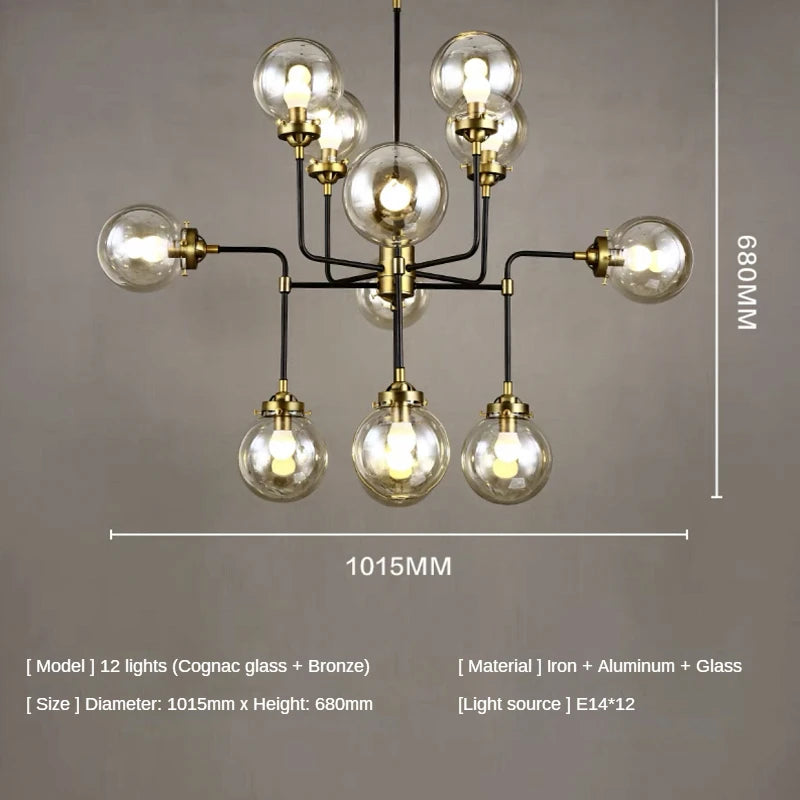 lustre artistique en verre pour décoration intérieure moderne - vue 6 sur 24