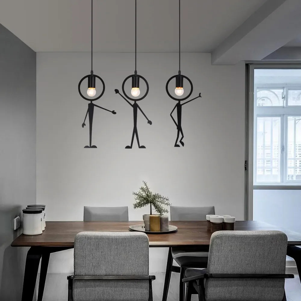 lustre led vintage en forme de petit homme - vue 4 sur 9