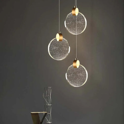 Suspension ronde en cristal