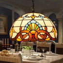 suspension tiffany en verre fait main style nordique paon