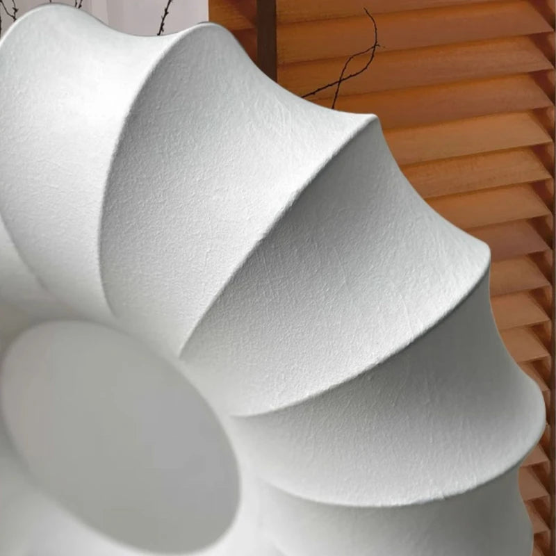 lustre en soie avec abat-jour en tissu lumineux