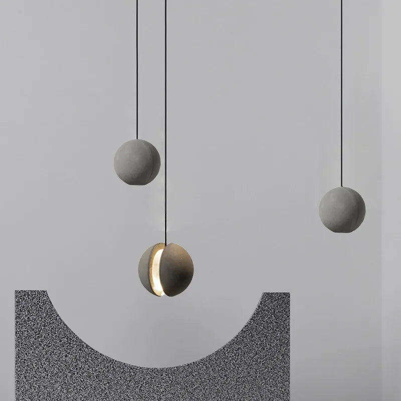Wabi Sabi – lampe suspendue au Design nordique lune/planète - vue 3 sur 14