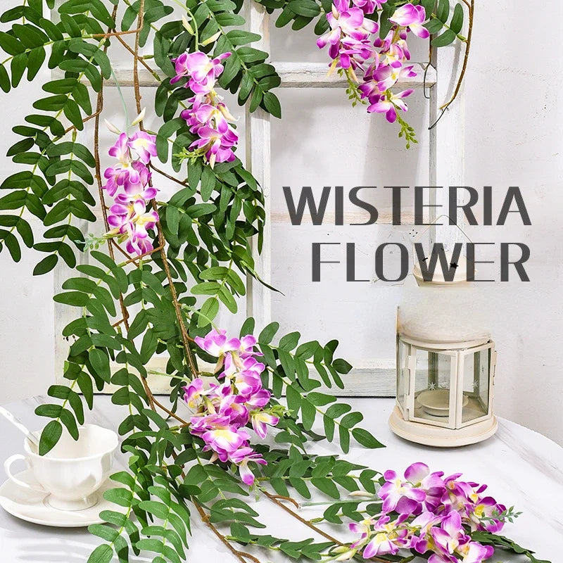 fleurs de glycine artificielles pour décoration intérieure élégante - vue 4 sur 11