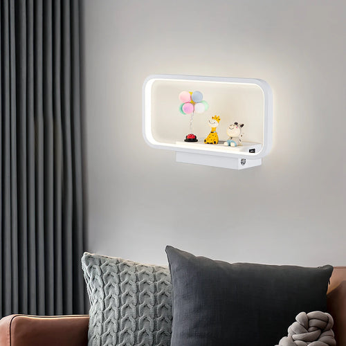 applique murale moderne tactile avec variateur et charge usb sans fil - vue 3 sur 10