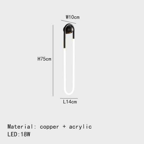 Minimalist ellipse wall light with three light colours - vue 11 sur 10