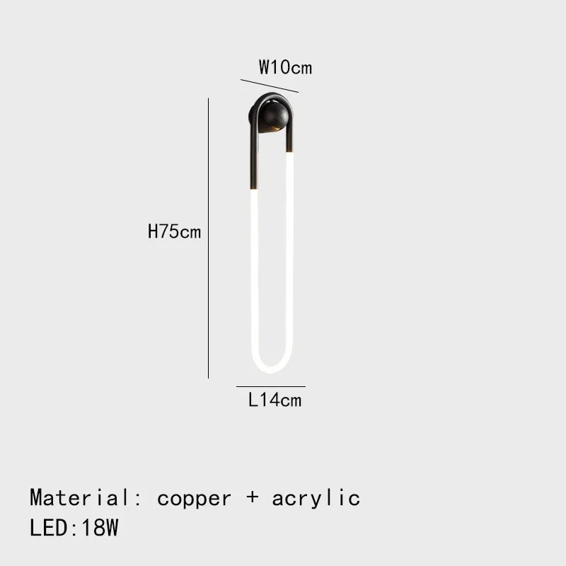 Minimalist ellipse wall light with three light colours - vue 10 sur 10