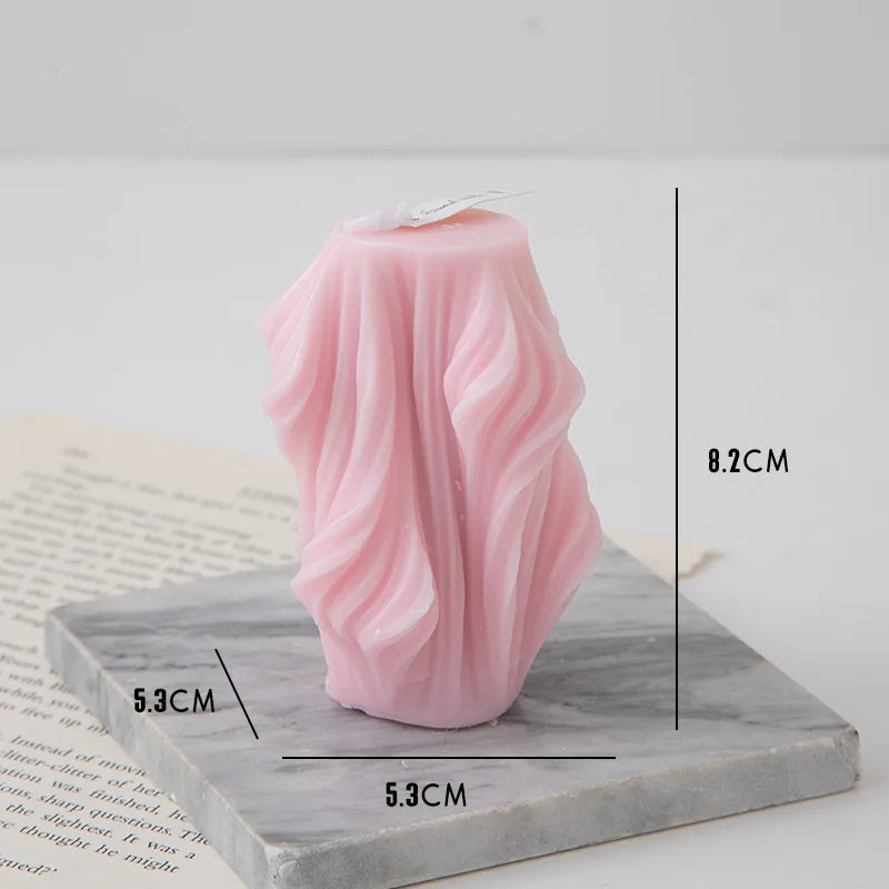 bougie parfumée créative décorative à vagues géométriques pour la maison - vue 8 sur 10