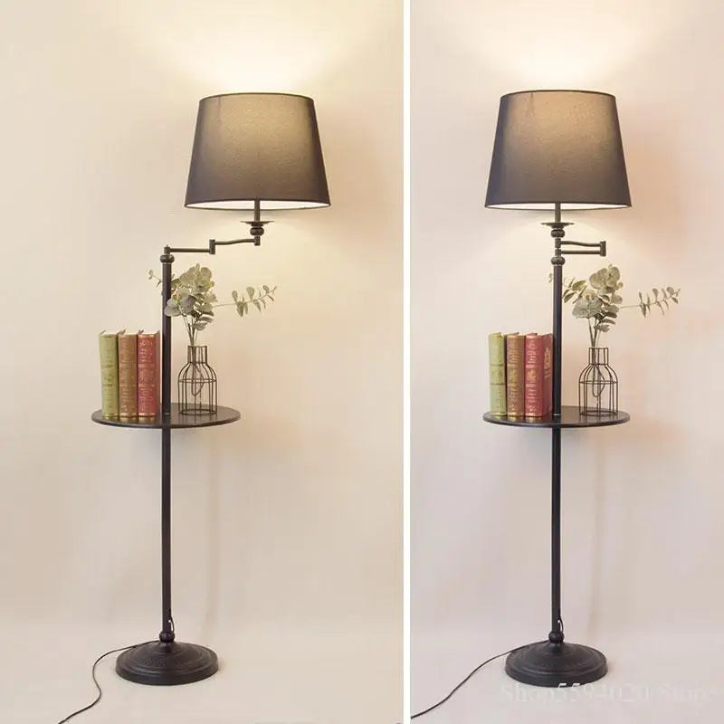lampe de sol en bois style américain pour décoration intérieure - vue 4 sur 10