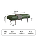 Stainless Steel Shoe Changing Bench, Long Stool, Italian Minimalist Leather, Bed-End Seat, Light, Luxury