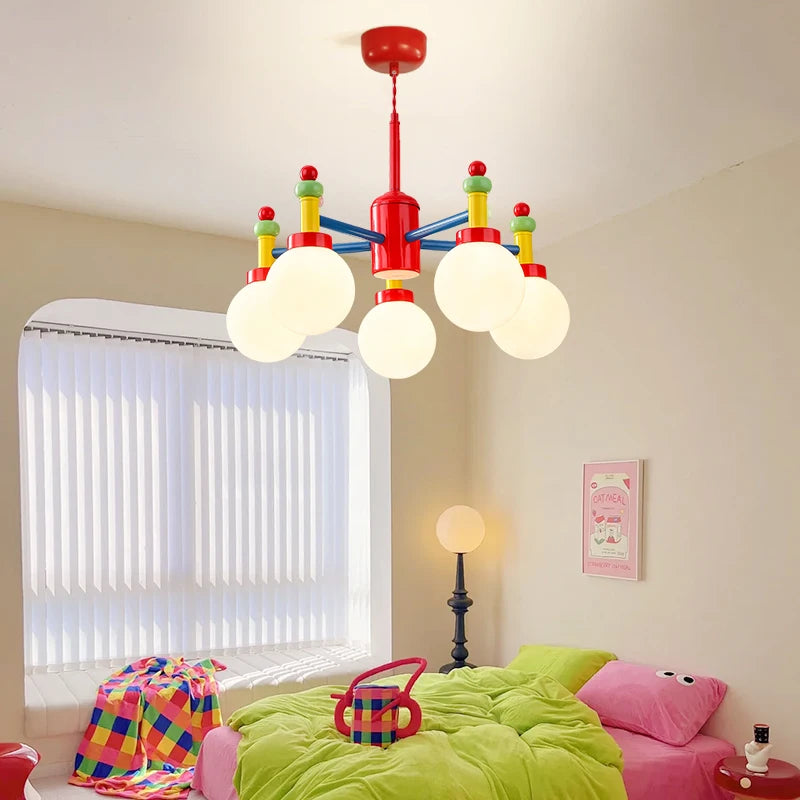 lustre led moderne pour chambre d'enfant style médiéval memphis - vue 5 sur 7