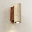 applique murale led wabi sabi en travertin décor marbre