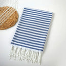 serviette de plage turque extra large rayures franges