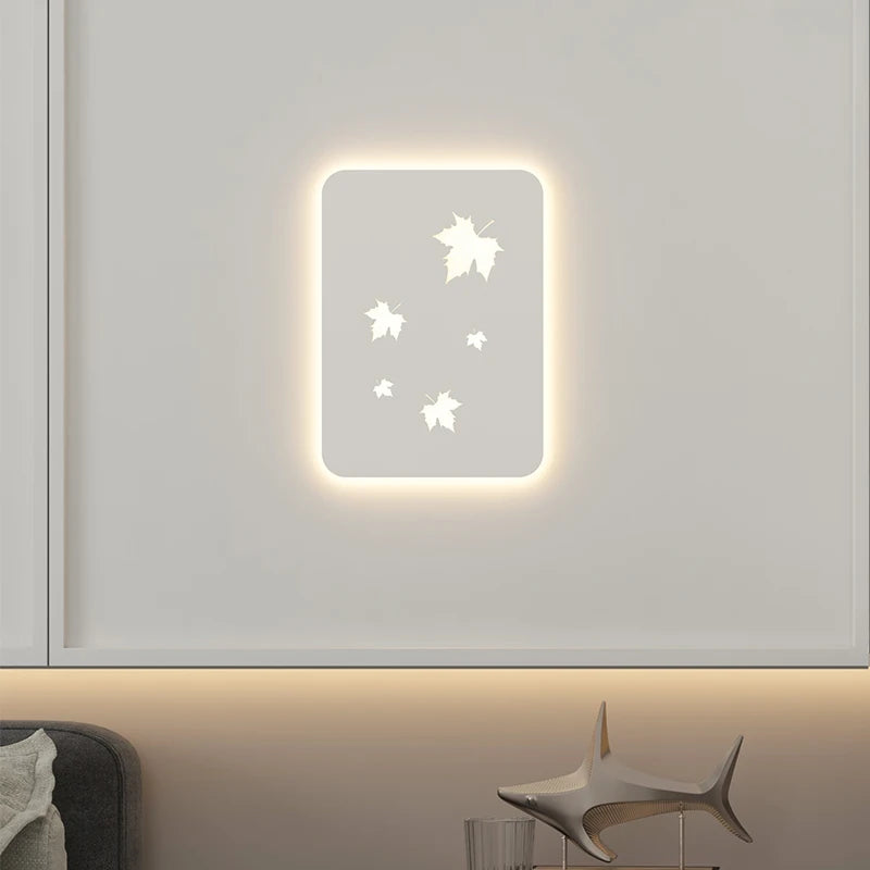 applique murale métallique à intensité variable motif feuilles d'érable - vue 5 sur 8