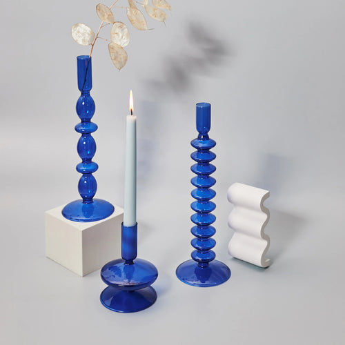 bougeoir décoratif en verre moderne pour événements et décoration intérieure - vue 2 sur 16