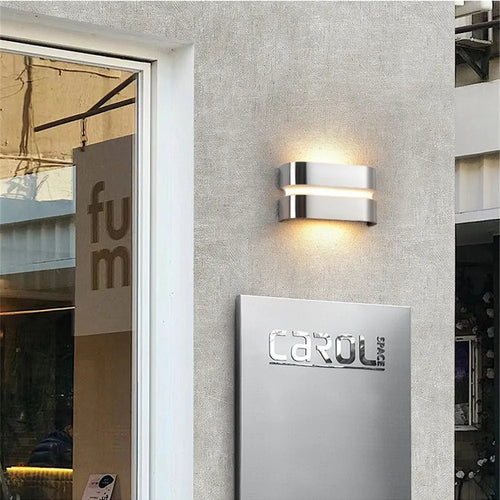 applique murale led moderne en acier inoxydable étanche pour extérieur