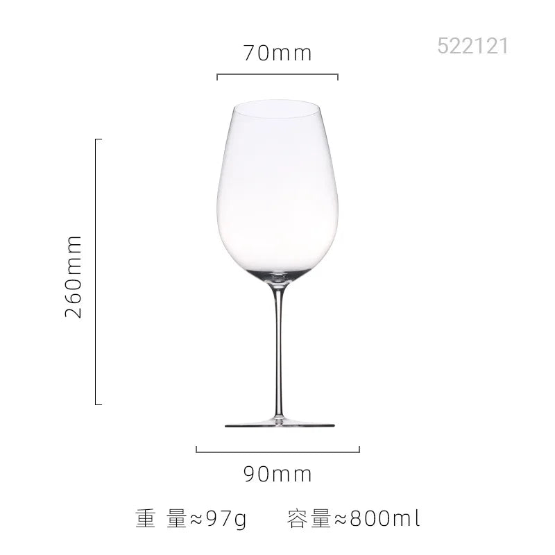 Verre à vin bourgogne cristal fin facetté élégant