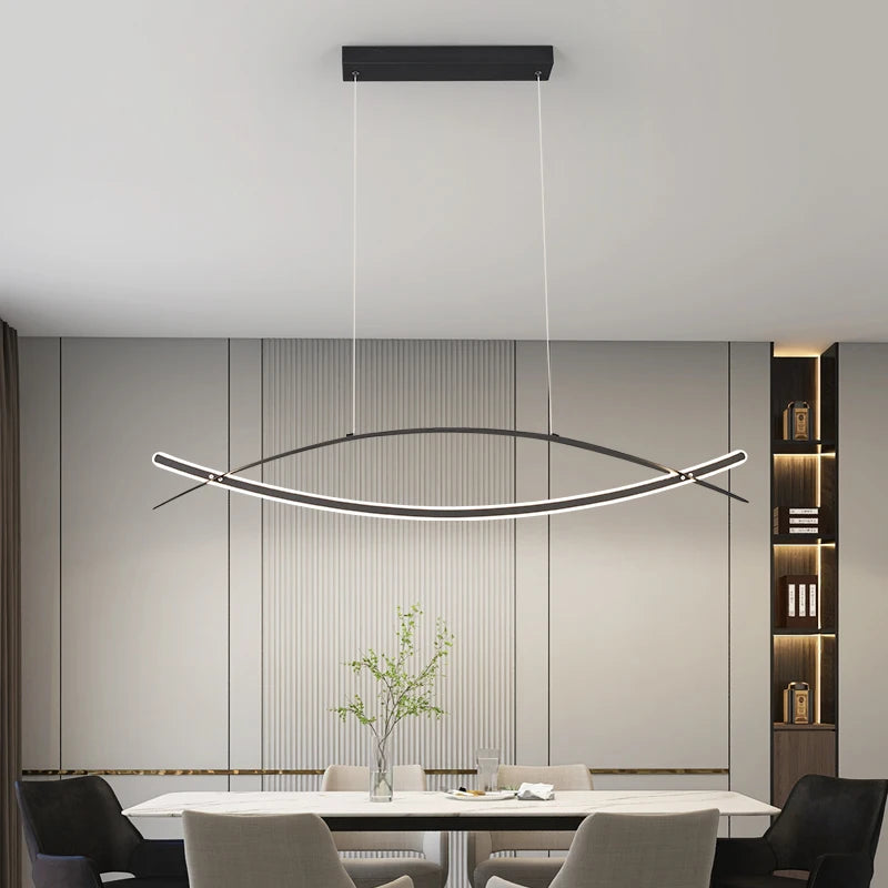 lustre led moderne plaqué or/chrome suspendu luminaire pour boutique - vue 7 sur 12