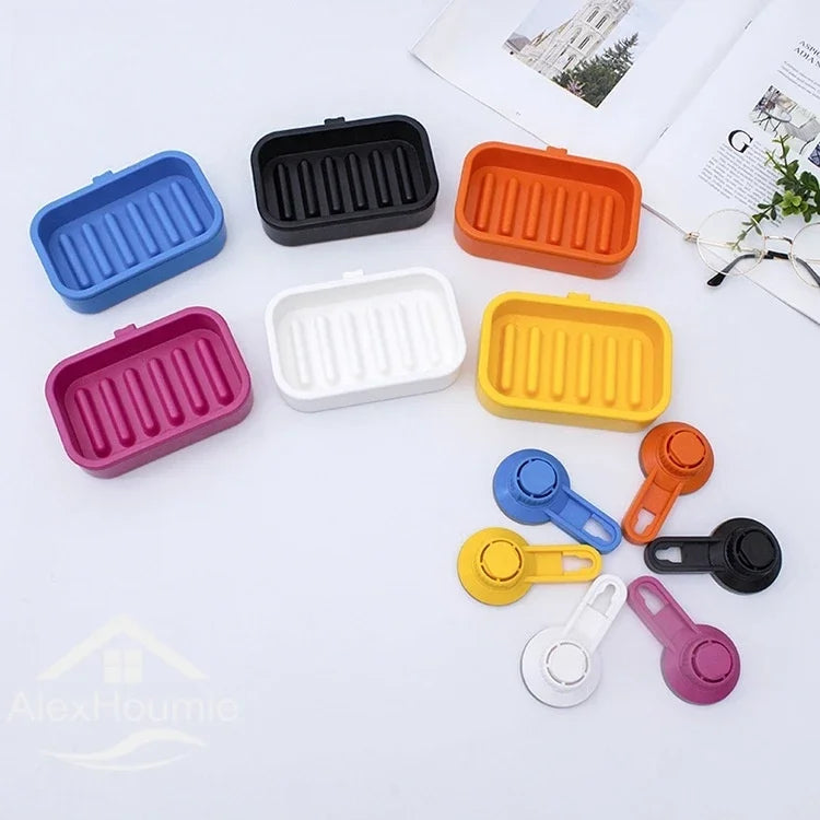 boîte à savon avec égouttoir et ventouse pour salle de bain - vue 4 sur 12