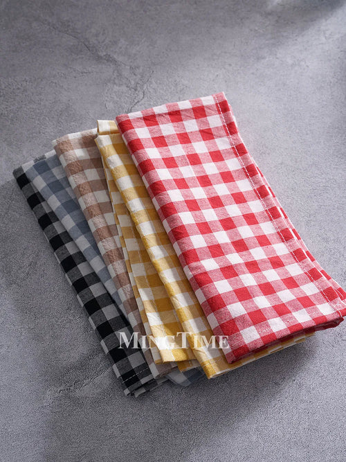Serviette de table vichy coton style campagne reutilisable