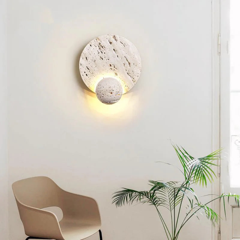 applique murale design pierre naturelle led pour décoration moderne