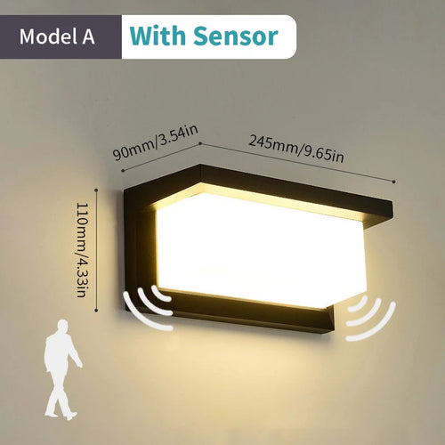 applique murale led extérieure avec détecteur de mouvement automatique - vue 20 sur 20