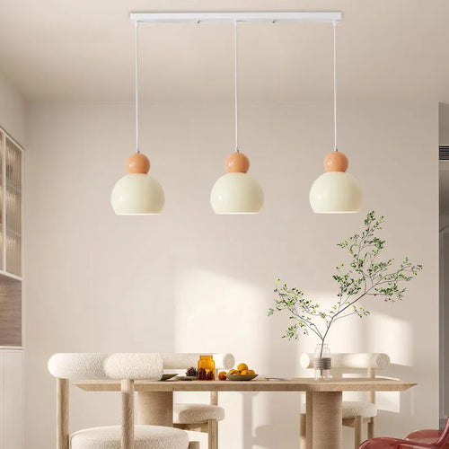 Nordique LED Suspension Plafonnier Crème Vent Gourde Lampe Pour Salon Chambre Étude Salle À Manger Décoration De La Maison Luminaires