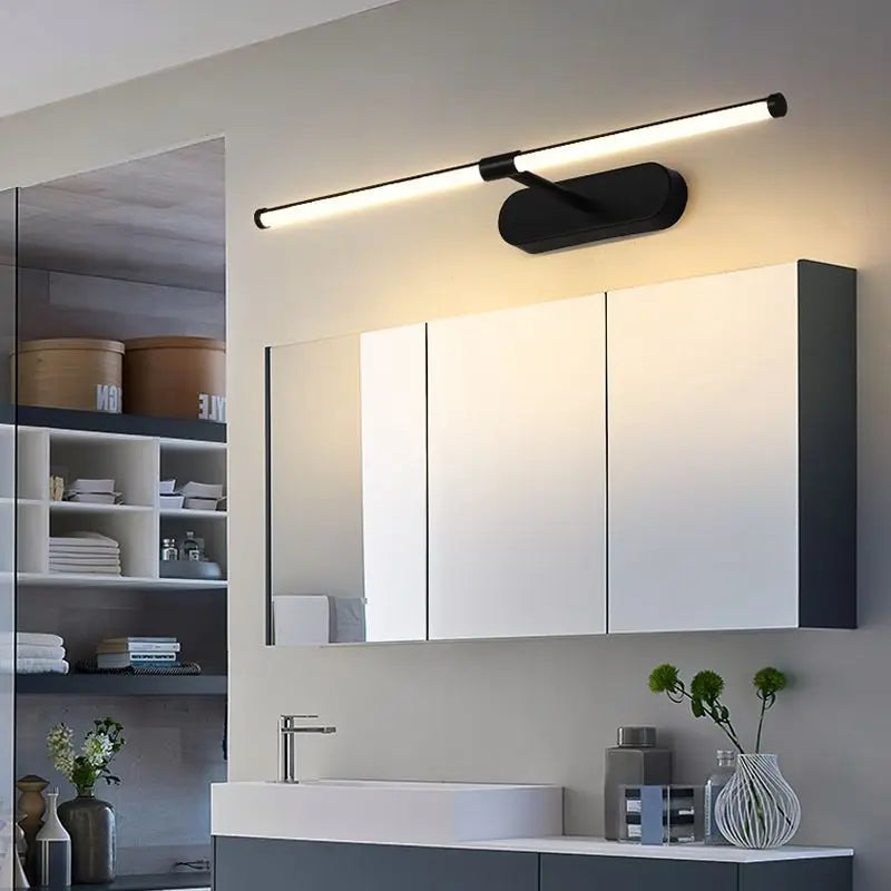 miroir cosmétique antibuée étanche avec éclairage led moderne - vue 3 sur 7