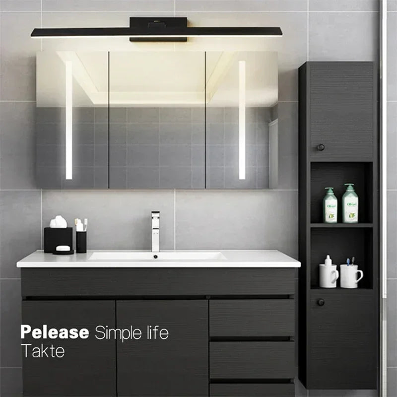 applique murale led moderne étanche pour miroir rotative et lumineuse - vue 3 sur 14