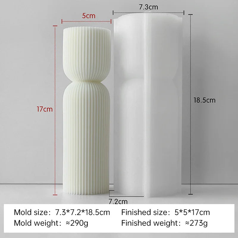 moule silicone bougie aromatique cylindrique pour résine et plâtre - vue 6 sur 20