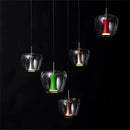 suspension led en verre transparent au design moderne pour décoration intérieure